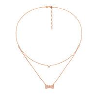 FASHIONABLY ROSE GOLD BOW NECKLACE