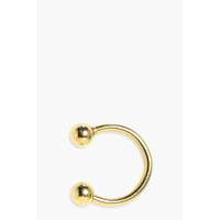Faux Lip Ring Double Ball - gold