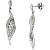 fashionvictime woman earrings wave silver 925 cubic zirconia designe w ...