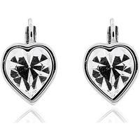 fashionvictime woman earrings heart rhodium plated crystals from swaro ...