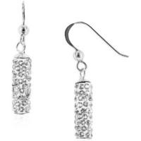 fashionvictime woman earrings cylinder silver 925 crystal timeless j w ...