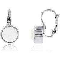 Fashionvictime - Woman Earrings - Rhodium Plated - Crystals From Swarovski - T men\'s Earrings in Other