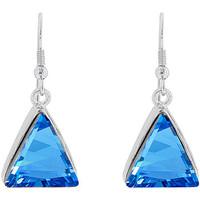 fashionvictime woman earrings triangle 18ct gold plated crystals from  ...