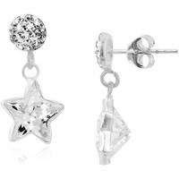 fashionvictime woman earrings star silver 925 cubic zirconia timeles w ...