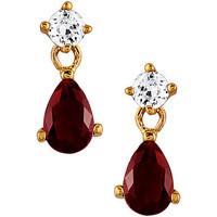 fashionvictime woman earrings drops 18ct gold plated cubic zirconia wo ...