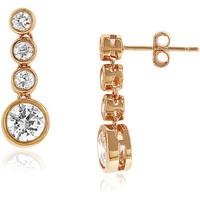 fashionvictime woman earrings shards 18ct gold plated cubic zirconia w ...