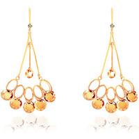 fashionvictime woman earrings fancy 9ct gold plated silver crystal t m ...