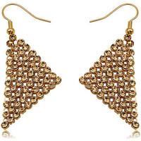 Fashionvictime - Woman Earrings - 9Ct Gold Plated Silver - Crystals From Swaro men\'s Earrings in gold