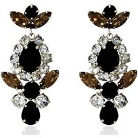 fashionvictime woman earrings floral rhodium plated crystal trendy j w ...