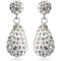 fashionvictime woman earrings drops silver 925 crystals from swarovski ...