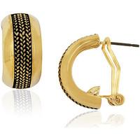 fashionvictime woman earrings braid 9ct gold plated silver trendy jewe ...