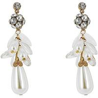 fashionvictime woman earrings retro rhodium plated crystal trendy je m ...