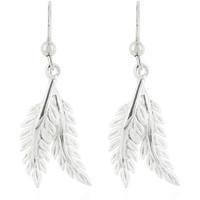 fashionvictime woman earrings leaves silver 925 trendy jewellery see w ...