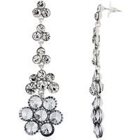 fashionvictime woman earrings flower rhodium plated crystal trendy j w ...