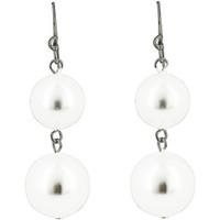 fashionvictime woman earrings beads silver 925 cubic zirconia pearl wo ...