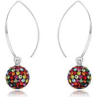 Fashionvictime - Woman Earrings - Silver-Plated-Rhodium - Crystals From Swarov women\'s Earrings in Multicolour
