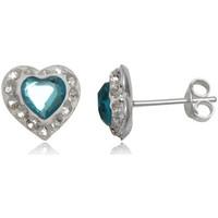 fashionvictime woman earrings heart silver 925 crystals from swarovski ...