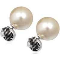 fashionvictime woman earrings chip silver 925 pearl trendy jewellery m ...