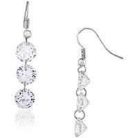 fashionvictime woman earrings diamond shards silver plated rhodium cub ...