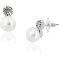 fashionvictime woman earrings beads rhodium plated crystal pearl tr wo ...