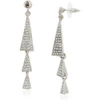 fashionvictime woman earrings fancy silver plated cubic zirconia tre w ...
