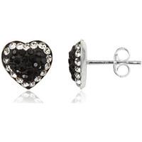fashionvictime woman earrings heart silver 925 crystals from swarovski ...