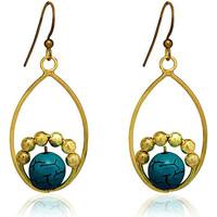 fashionvictime woman earrings fancy base metal turquoise trendy jewe w ...