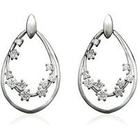 fashionvictime woman earrings oval silver 925 cubic zirconia chic je w ...