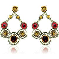 fashionvictime woman earrings flower base metal resin trendy jewelle w ...