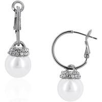 fashionvictime woman earrings beads rhodium plated crystals from swaro ...