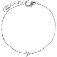 fashionvictime woman bracelet triangle rhodium plated cubic zirconia m ...