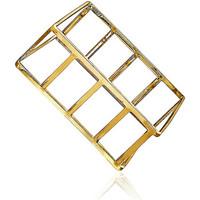 fashionvictime woman bracelet square cuff 9ct gold plated silver trend ...