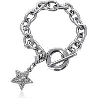 fashionvictime woman bracelet star silver plated cubic zirconia tren w ...