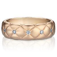 Faberge Treillage Ring Treillage Diamond Rose Gold Matt Thin