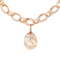 Faberge Heritage Cadeau 18ct Rose Gold 0.07ct Diamond Egg Charm