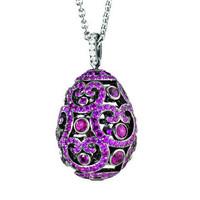 Faberge Imperial Imperatrice 2.84ct Mozambique Ruby Egg Pendant