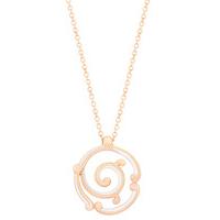 faberge rococo 18ct rose gold white enamel pendant