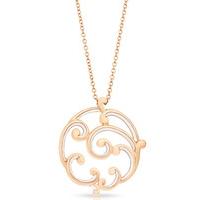 faberge rococo 18ct rose gold white enamel large pendant