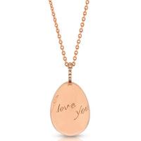 faberge simple i love you pendant 18ct rose gold