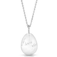 faberge simple i love you pendant 18ct white gold