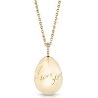 faberge simple i love you pendant 18ct yellow gold