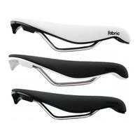 Fabric Tri Flat Race Saddle - White/Black