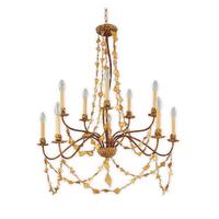 FB/MOSAIC10 10 Light Gold Jewel Chandelier