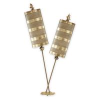 FB/NETTLELUXG/TL 2 Light Gold Leaf and Taupe Table Lamp