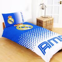 Fc Real Madrid Double Duvet Cover And Pillowcase Set Fade Design By Premier