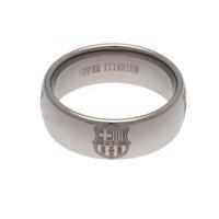 fc barcelona super titanium ring small