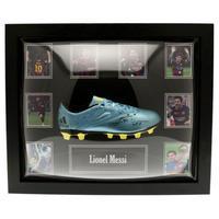 fc barcelona messi signed boot framed