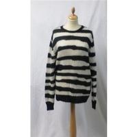 fcuk size m black and white striped jumper fcuk size m multi coloured  ...