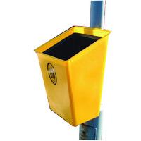 fd litter bin post mountng wpoly line