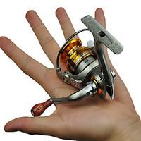 FDDL Mini Metal Fishing Spinning Reel 5 Ball Bearing Gear Rate 5.2:1 Interchangeable Handle